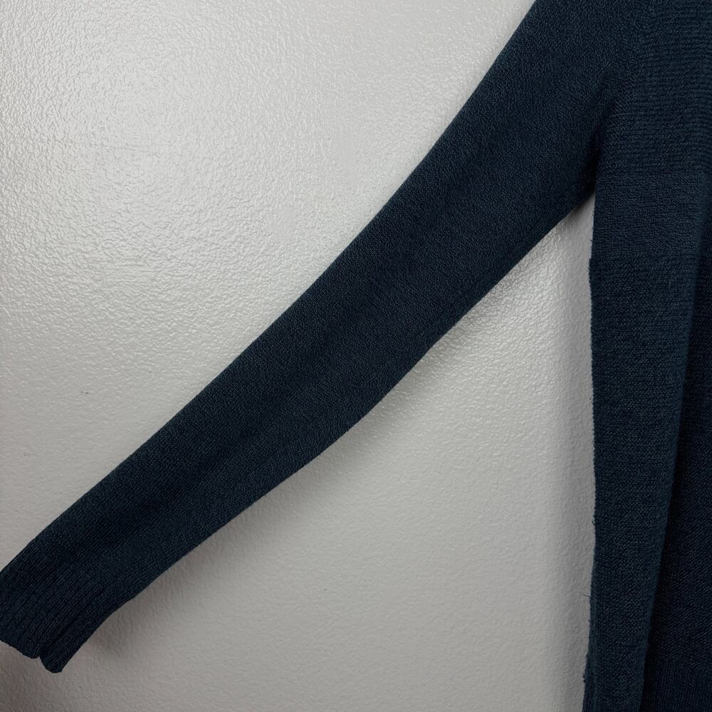 Smartwool Ripple Ridge Sweater Mens Medium Blue Half Zip Ribbed Merino Blend * - Picture 4 of 11